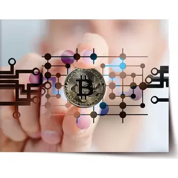 Plakát Sablio Plakát Bitcoin - 60x40 cm