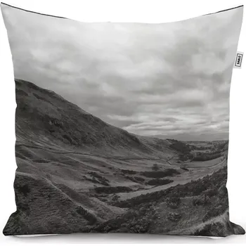 Polštář Sablio Polštář Černobílé údolí - 50x50 cm