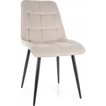 Jídelní židle Čalouněná jídelní židle LYA - světle béžová / černá