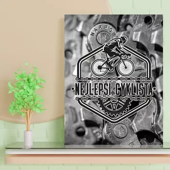 Plechová cedule Sablio Dárková cedulka Nejlepší cyklista: 30x40 cm
