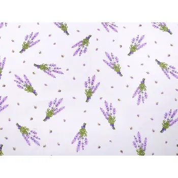 Bavlněná látka / plátno levandule, střední, 1273 bílá