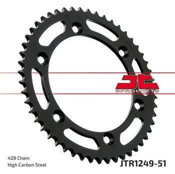 Řetězová sada pro motocykl Řetězová rozeta JT JTR 1249-51 51 zubů, 428