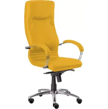 Křeslo RIMINI křeslo čalouněné, koženka žlutá