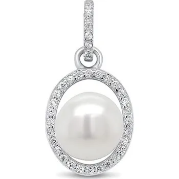 Náramek Brilio Silver stříbrný přívěsek se zirkony a perlou PT02 (Ag 925/1000, 3 g)
