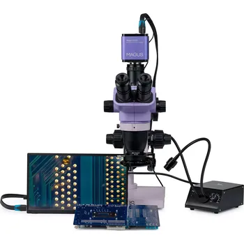 Mikroskop Stereomikroskop MAGUS Stereo D8TR LCD pro opravy elektroniky (3,25-55x) s kamerou