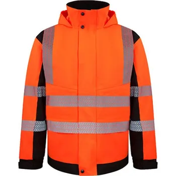 Pánská softshellová bunda Korntex Copenhagen Softshellová reflexní bunda KX812 Signal Orange-Black 3XL