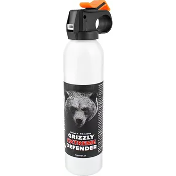 Odpuzovač zvířat Odpuzovač medvědů GRIZZLY EXTREME defender 150ml (Malé rozměry, velký výkon! Ochrána na vzdálenost až 11 metrů. Stačí jedno zmáčknutí – rychlá obrana vždy po ruce. Ideální společník pro každého, kdo vyráží do divočiny, na túru či pod stan.)