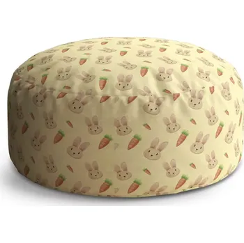 Taburet Sablio Taburet Circle Zajíček s mrkví: 38x48 cm