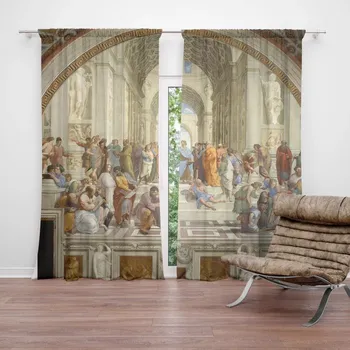 Závěs Sablio Závěs Athénská škola - Raffael Santi: 2ks 140x250cm