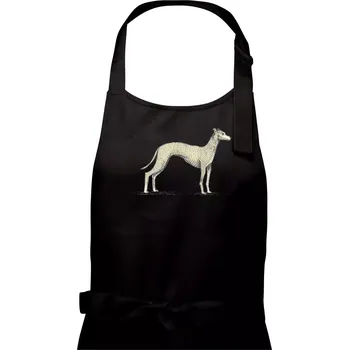 Kuchyňská zástěra Vintage Whippet - Pánská zástěra na vaření - Univerzální velikost ( Černá )