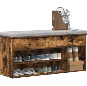 Botník zahrada-XL Botník kouřový dub 102x30,5x45 cm kompozitní dřevo 859140