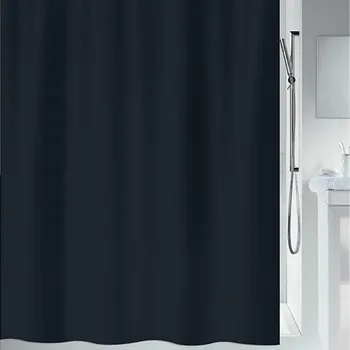 Sprchový závěs Spirella sprchový závěs PRIMO, černý, 120 x 200 cm, polyester