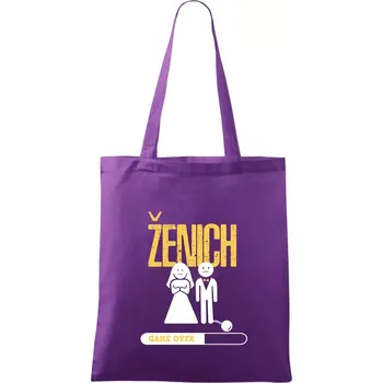 Drink team ženich - Taška bavlněná - 42 x 38 cm ( Fialová )