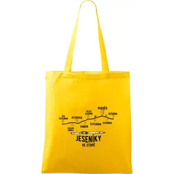 Jeseníky ve stopě - Taška bavlněná - 42 x 38 cm ( Žlutá )
