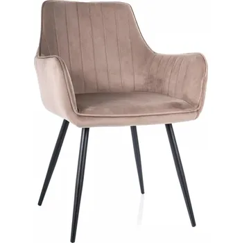 Jídelní židle Čalouněná jídelní židle VANGELI - béžová / černá