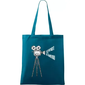 Legenda za kamerou - Taška bavlněná - 42 x 38 cm ( Petrolejová )