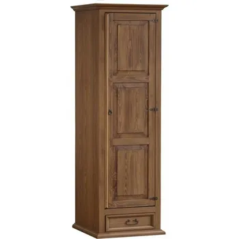 Šatní skříň Rustikální skříň MEXICANA SAV11A se šatní tyčí Barevné provedení: vosk - kaštan