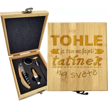 Víno Sablio Dárková sada na víno Tohle je ten nejlepší tatínek na světě: 147×168×49 mm