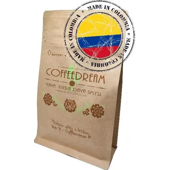 Káva COFFEEDREAM | Káva KOLUMBIE SUPREMO ARMENIA - 100g / třívrstvý sáček se zipem / Zrnková Káva Supremo A15