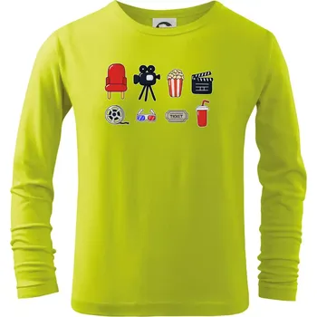 Dětská móda Filmové triko - Triko dětské Long Sleeve - 134 cm/8 let ( Limetková )