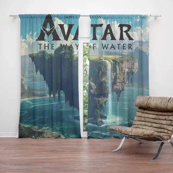 Závěs Sablio Závěs Avatar The Way of Water Plovoucí ostrov: 2ks 140x250cm