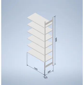 Prodejní regál Stowshelf 3000/600 x 1300 přídavné pole