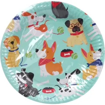 Party dekorace Papírové talíře Pes 6ks