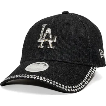 Kšiltovka Dámská Kšiltovka New Era - MLB Womens Sequin Denim FORTY - LA Dodgers - Black velikost One Size (56-59 cm)