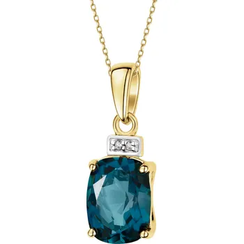 Přívěsek Zlatý přívěsek s diamanty a topazem London Blue - ryzost 585 - 229.110