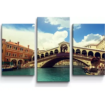 Obraz Sablio Obraz - 3-dílný Ponte di Rialto - 75x50 cm