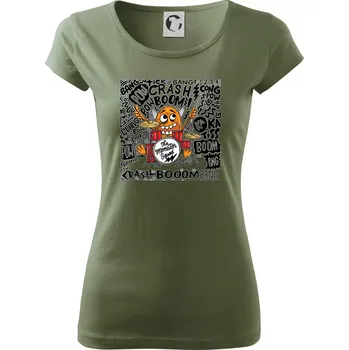 Dámské tričko Bubeník - the moster squad - Dámské triko Pure - XS ( Khaki )