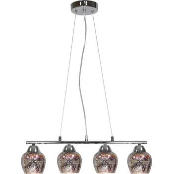 Závěsné designové světlo nad jídelní stůl SIRIUS - 4xE27, 60W, chromované