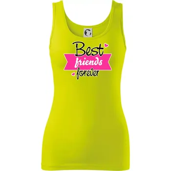Dámské tričko Best friends stuha - Dámské tílko - XS ( Limetková )