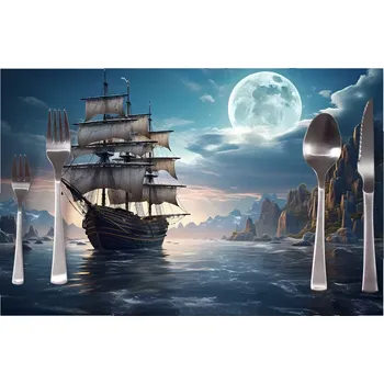 prostírání Sablio Prostírání Plachetnice mezi skalami: 40x30cm