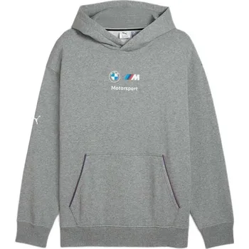 Pánská móda Pánská mikina Puma BMW M MOTORSPORT ESSENTIALS+ HOODIE FLEECE L Šedá, Bílá