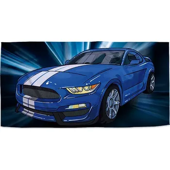 Sablio Ručník Mustang Modré pozadí - 30x50 cm