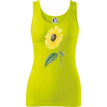 Dámské tričko Slunečnice otočená - Dámské tílko - XS ( Limetková )