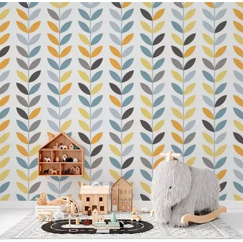 Tapeta Sablio Tapeta Barevné lístky - 125x75 cm