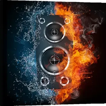 Obraz Sablio Obraz Ohnivý reproduktor - 50x50 cm