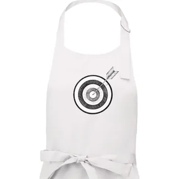 Kuchyňská zástěra Terč na lukostřelbu - Dámská zástěra na vaření - Univerzální velikost ( Bílá )