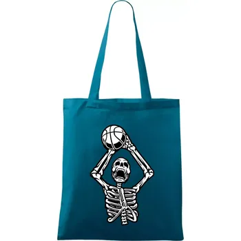 Basketbal kostra - Taška bavlněná - 42 x 38 cm ( Petrolejová )