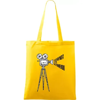 Legenda za kamerou - Taška bavlněná - 42 x 38 cm ( Žlutá )