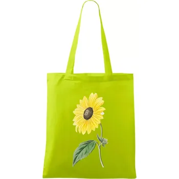 Slunečnice otočená - Taška bavlněná - 42 x 38 cm ( Limetková )