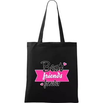 Best friends stuha - Taška bavlněná - 42 x 38 cm ( Černá )