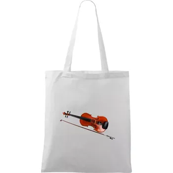 Housle fotka - Taška bavlněná - 42 x 38 cm ( Bílá )