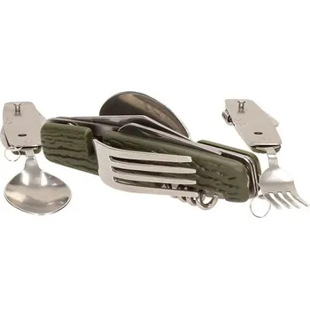 Příbor Rozkádací Multifunkční skládací kapesní příbor 7v1 khaki