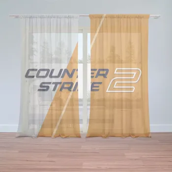 Záclona Sablio Záclony Counter Strike 2 Oranžová: 2ks 150x250cm