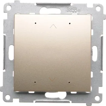 vypínač Vypínač žaluziový místní, s LED podsvětlením, pro ovládání jedné, Simon 54 DEZ1L.01/44, zlatá metalizovaná