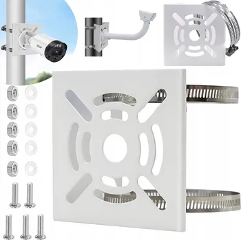 SADA MONTÁŽNÍCH DRŽÁKŮ NA SLOUP PRO KAMERY BÍLÁ PRO MONITOR