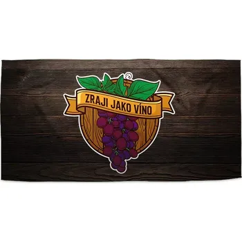 Osuška Sablio Ručník Zraji jako víno - 30x50 cm